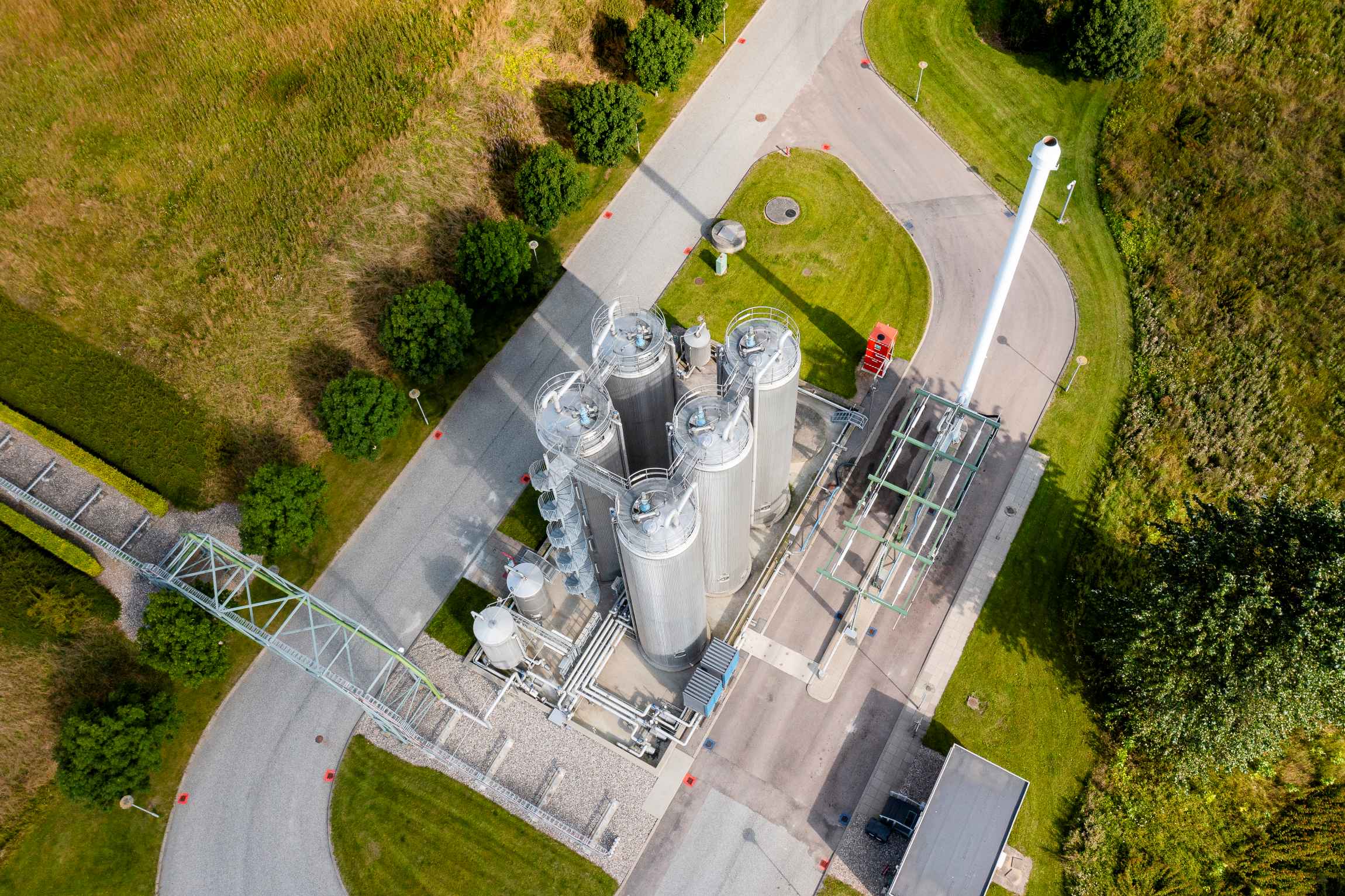 Image of factory from the sky